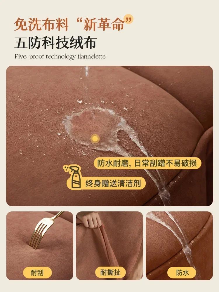 Диван в стиле ретро для гостиной маленькой квартиры карамельный коричневый