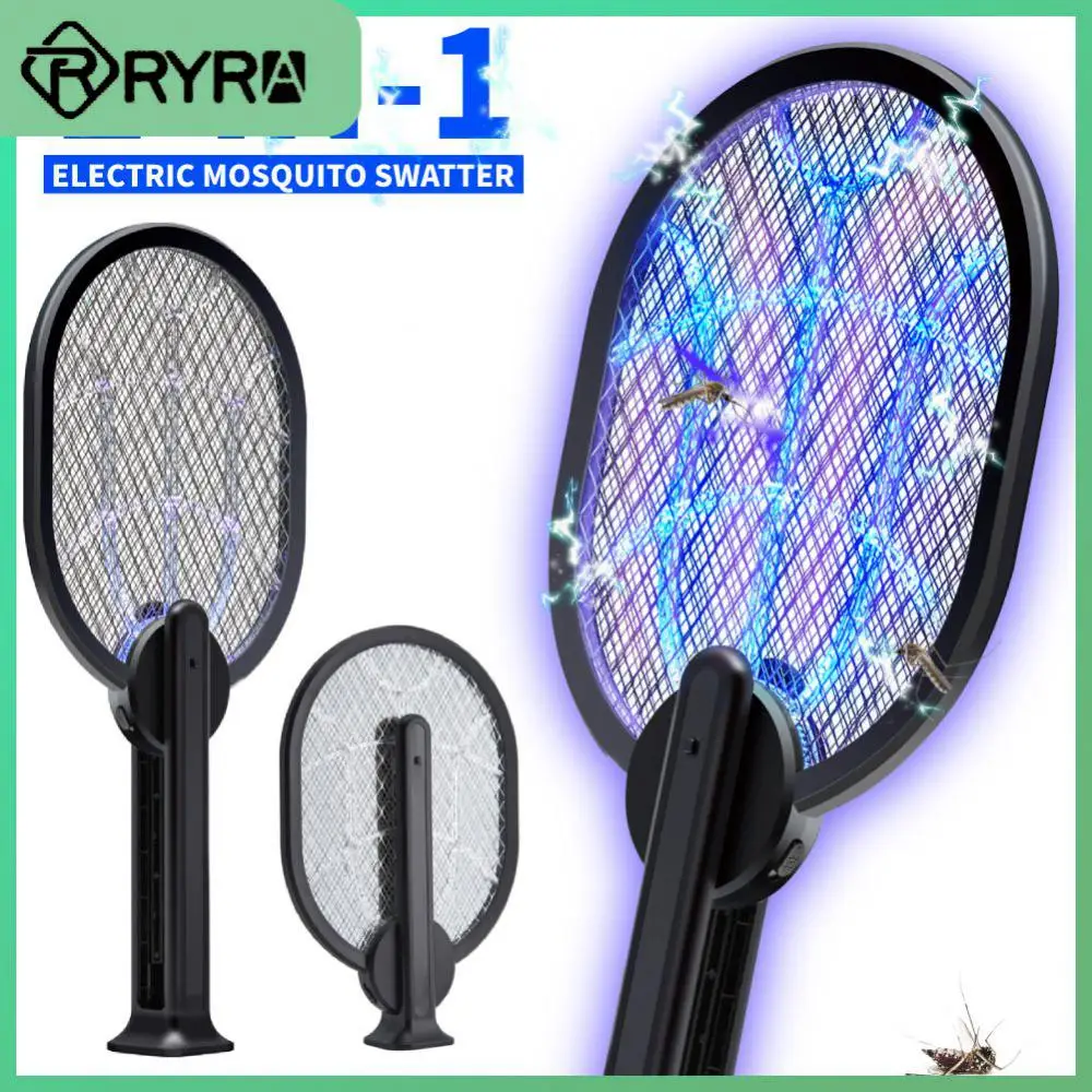 

Non-toxic Mosquito Racket Killer Anti Insect With Led Lamp Electric Mosquito Swatter Harmless Usb Mosquitos Killer Trap 2in1