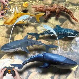 Imported 2.4G Radio Remote Control Shark Water Bath Toys Kids Boys Children Swimming Pool Electric Rc Fish An