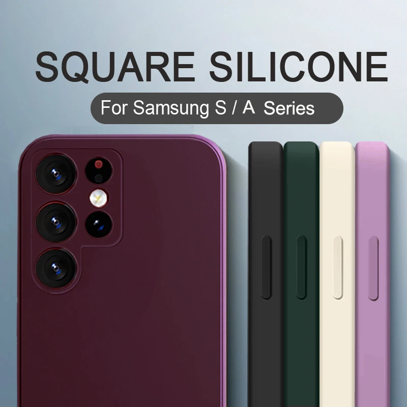 YYDS Liquid Silicone Phone Case For Samsung Galaxy S22 S21 S20 Ultra Plus FE A72 A71 A52 A51 A32 4G 5G Shockproof Back Cover |