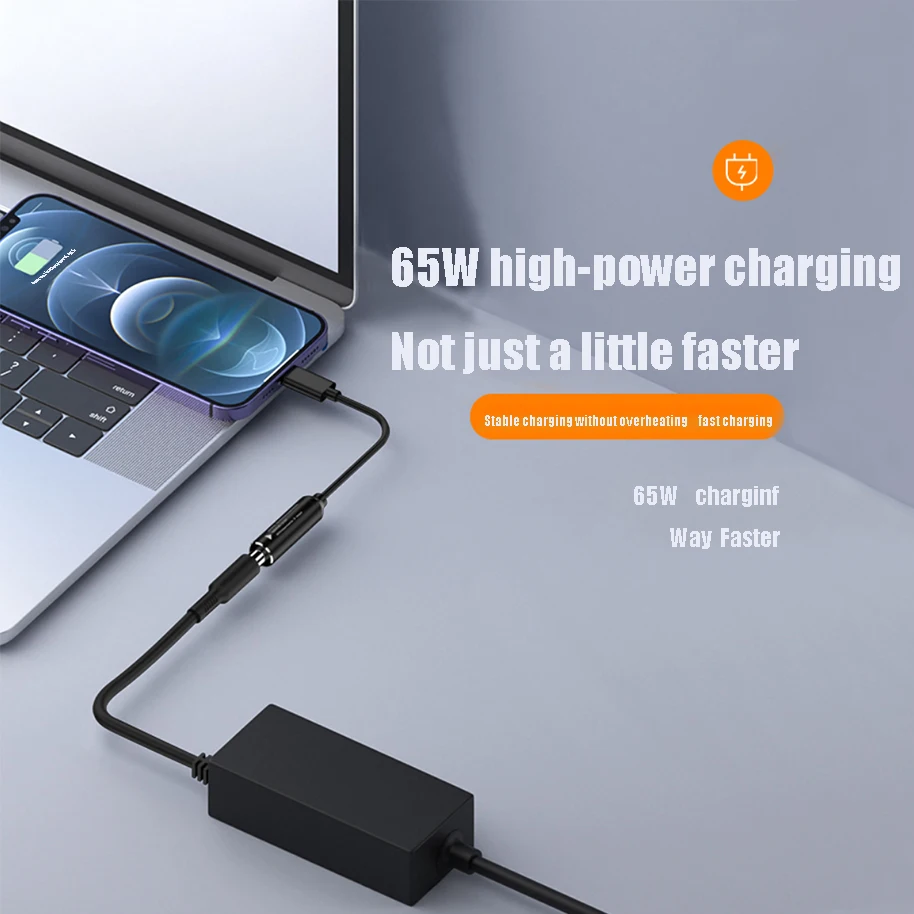 Переходник PD DC в USB C Type-C 65 Вт X x мм