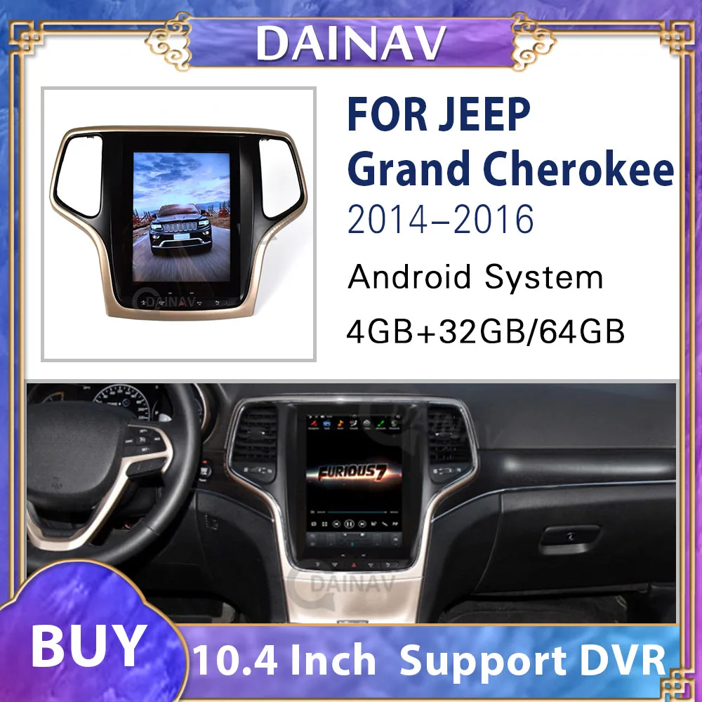 

Вертикальный экран, автомобильная фотомагнитола для Jeep Grand Cherokee 2014, 2015, 2016, Автомобильный мультимедийный радиоплеер, автомобильная стереоси...