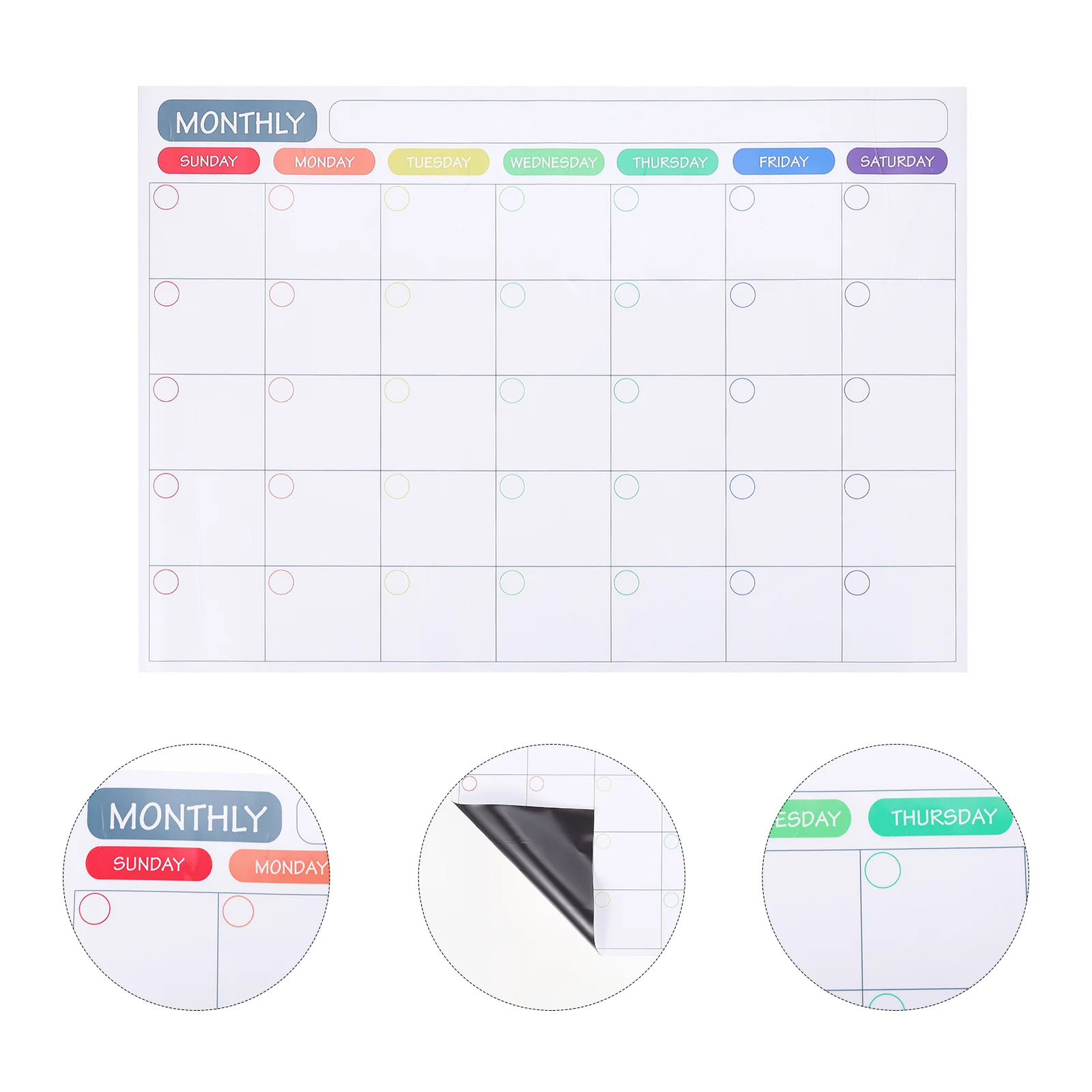 

Magnetic Message Board Monthly Dry Erase Calendar Fridge Memo Whiteboard