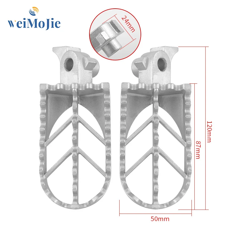 

Motorcycle Foot Pegs Pedals Stainless Steel FootRests Fit For Zongshen BSE Bosuer M2 Kayo 250cc CRF250 T2 T4 T6 M6 CQR Dirt Bike