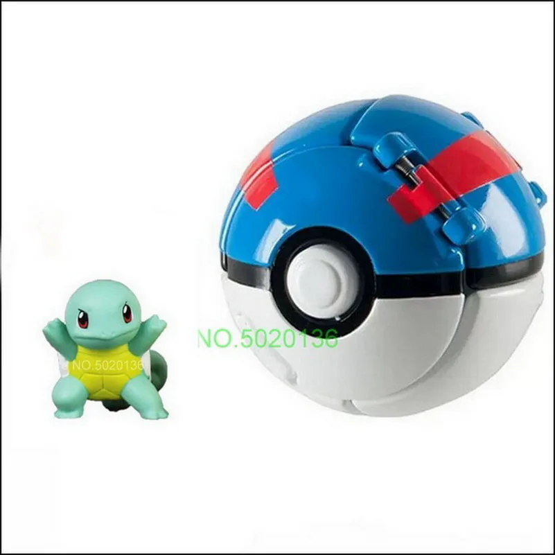 Фото Pokeball 7 см Фигурка покемона 3 4 см Покемон Игра Go Ball Аниме Экшн Пикачу Чармандер Сквиртл Бульбазавр Иви Роулет Статуя №3