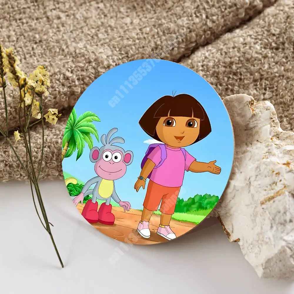 Фото Деревянная подставка для чашек Dora the Explorer (Дора и Эксплореры) с мультяшным рисунком, для капучино, водки, сока, воды, для цветочного магазина №5
