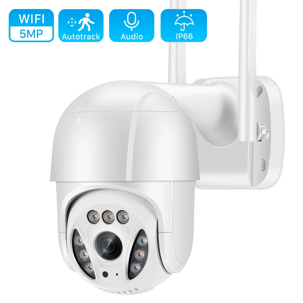 

5MP Wifi IP Camera Outdoor 3MP Ai Human Detection Auto Tracking PTZ Camera 1080P Color IR Night Vision Home Security CCTV Camera