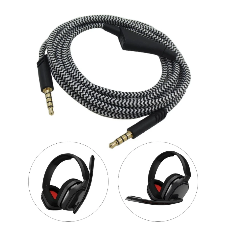 3.5mm Jack Headphone Cable for astro A10 A40 A30 Headphones to One PS4 Controller 2.0m Replacement Cable Cord
