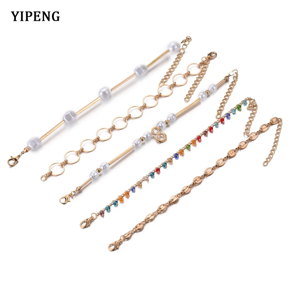 10/30 Sets 2022 Summer Bracelets For Women Pearl Bracelet Handmade Korean Jewelry Woman Gift Offers With Free Shipping