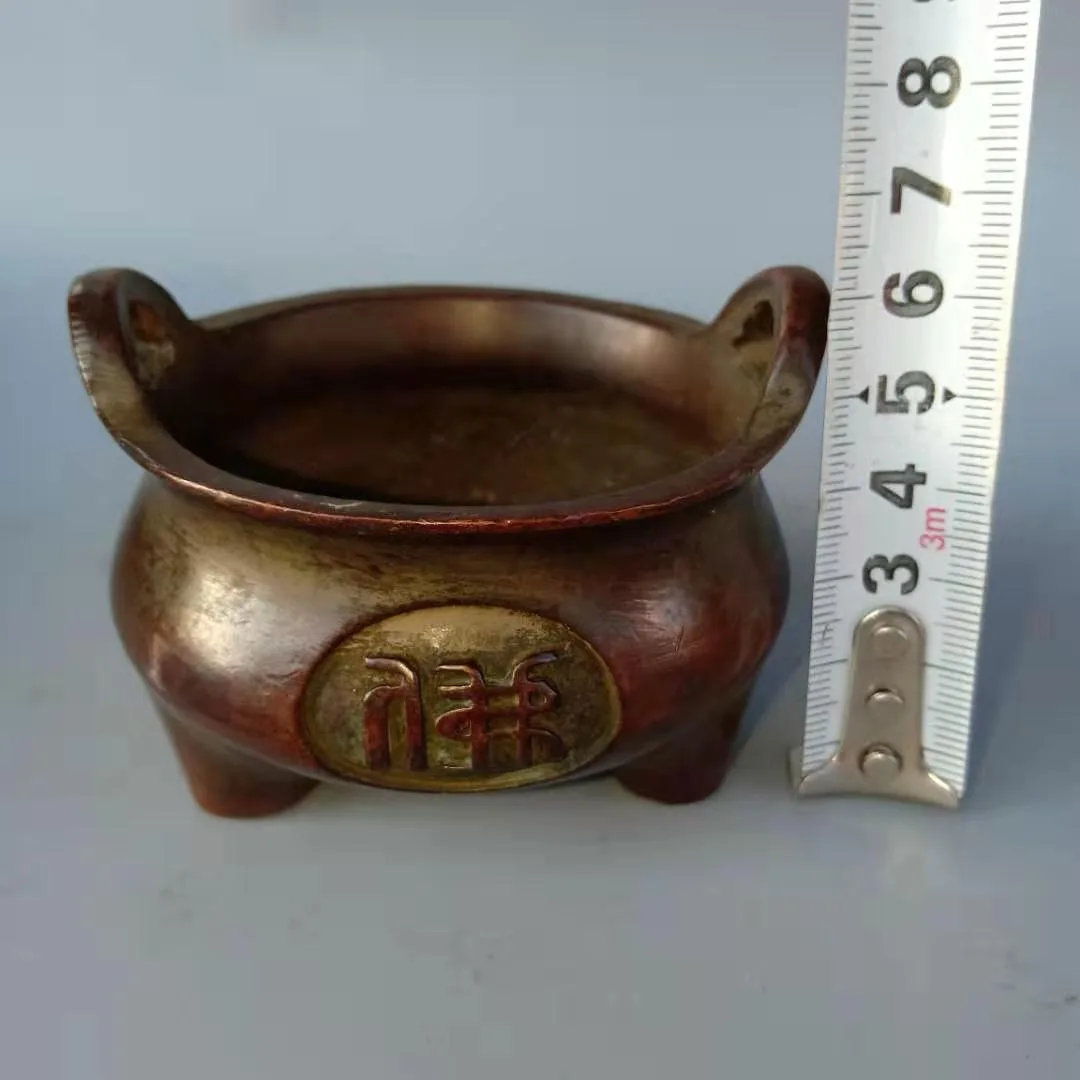 

Антикварная металлическая курильница в форме Будды