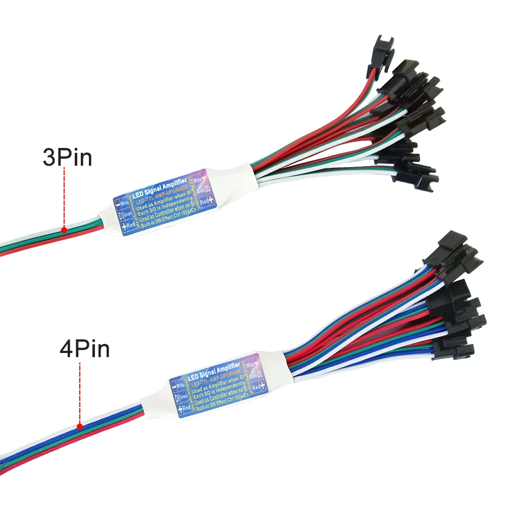 Светодиодный усилитель сигнала TTL повторитель контроллер 2 в 1 для WS2812B WS2811 WS2813 WS2815