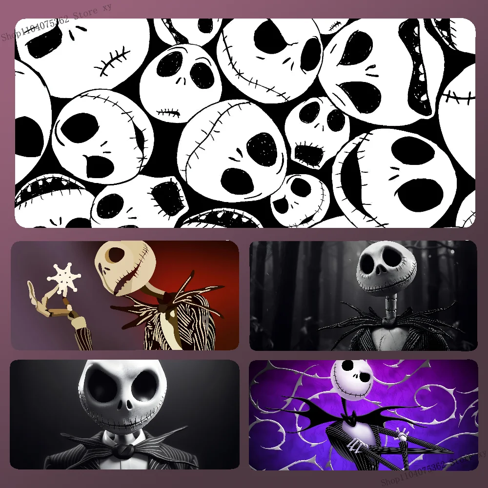 The Nightmare Before Christmas Jack Skellington Mousepad Large Computer Gaming Accessories MousePads Desk Mats Anti-slip Lapt