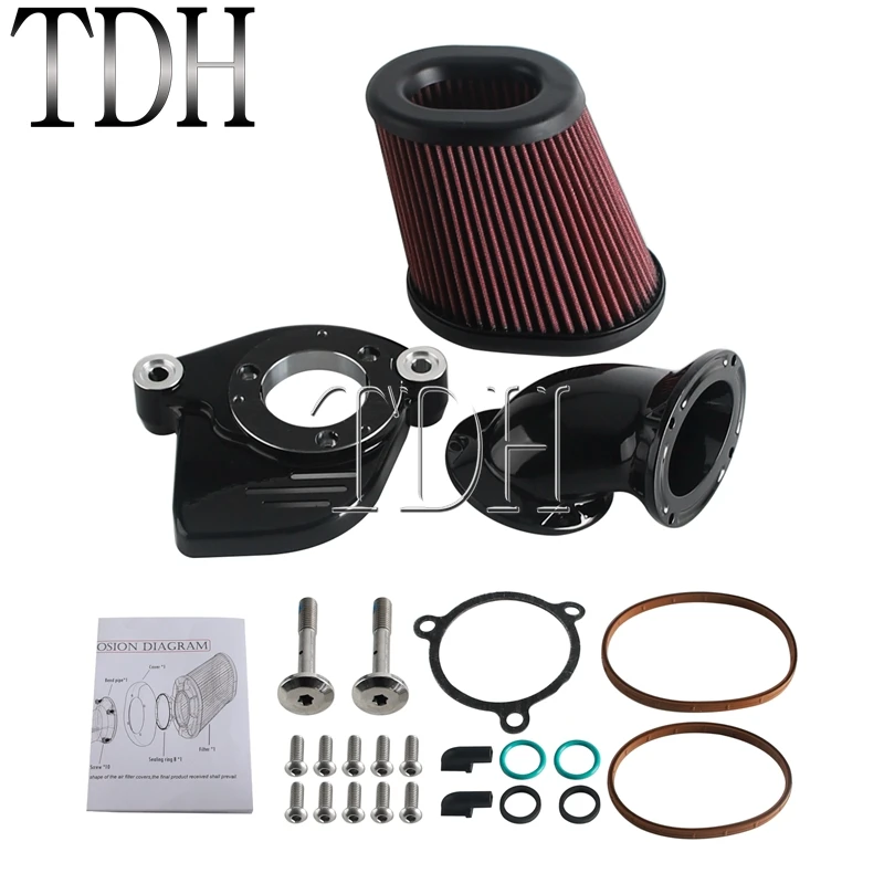 

Аксессуары для мотоциклов: Воздушный фильтр для Harley Touring 17-23, Softail M8 18-24, Street Bob, Road Glide, комплект системы очистки воздуха.