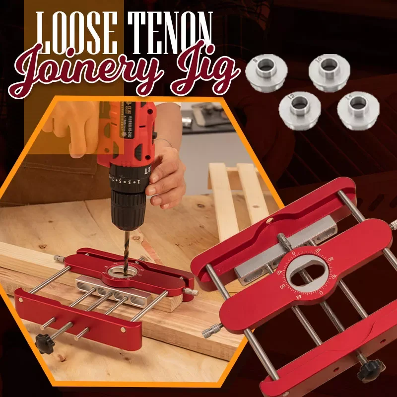 

Precision Mortising Jig Loose Tenon Joinery Jig 2 in 1 Punch Locator Doweling Jig Connector Fastener Woodworking Tools In Stock