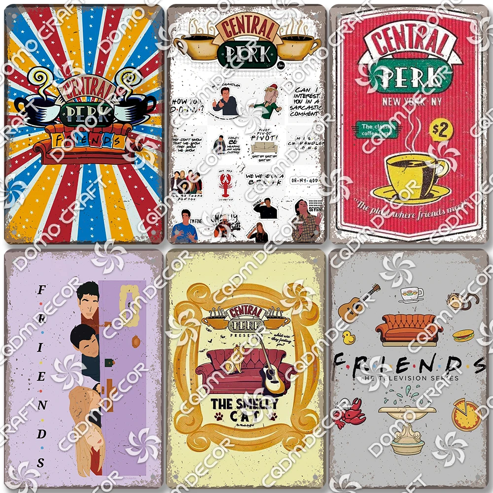 Металлическая табличка Friends Coffee CQDM DECOR 20x30 см