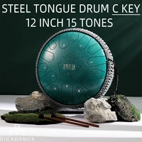 steel tongue drums 12 inch 15 tones meditatie yoga with hand bag drum mallet percussion musical instruments birthday gifts
