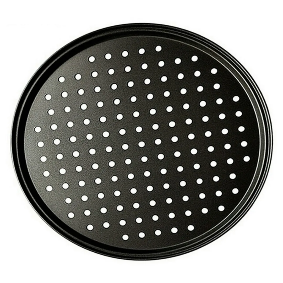 

1 Pc Non-Stick Pizza Pan Round Shape Dish Crisper Tray Oven Baking with Holes 24.5~32CM Baking Bakeware Kitchen Tools Home