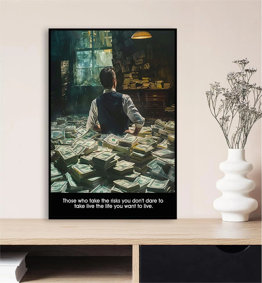 Современные мотивационные цитаты художественный постер успех деньги картины на