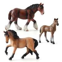simulation animal pony pvc clydesdale horse model statue doll ranch horse scene with collection ornaments childrens toy gift