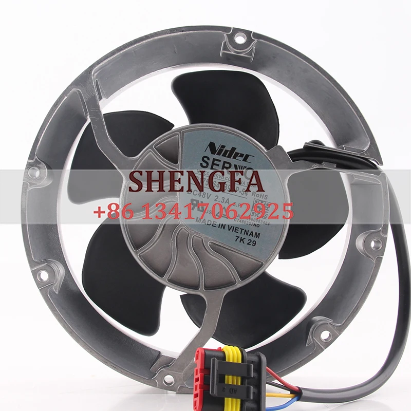 Оригинальный сервопривод 12 В 48 В постоянного тока 48 в 2,3 а EC 17 см 175x150x51мм 4-проводной инвертор D1751S48B9CP-54 охлаждающий вентилятор