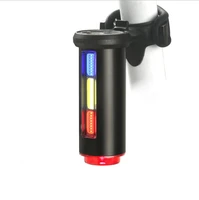 aluminum alloy bicycle light cycling equipment supplies bicycle warning light cob tri color light mountain bike tail light