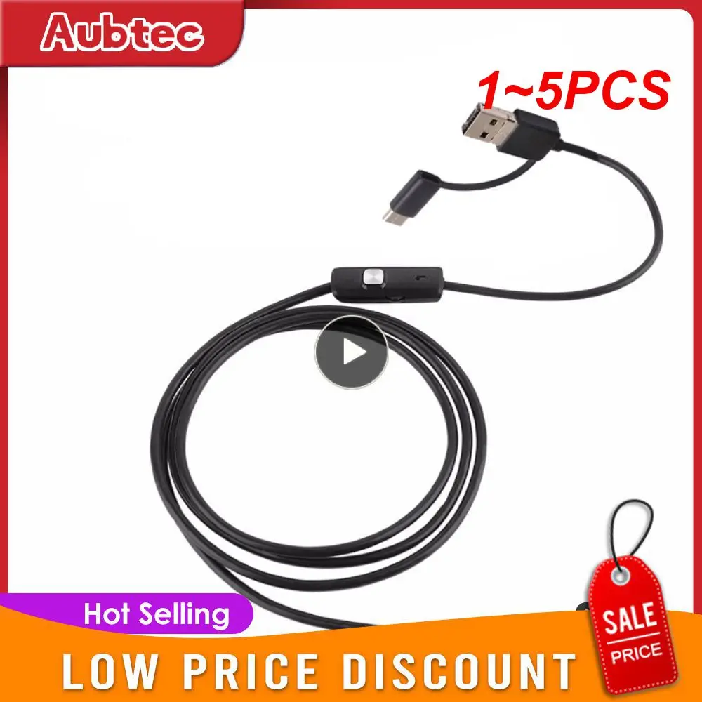 

1~5PCS MM IP67 Waterproof Endoscope Camera 6 LEDs Adjustable USB Android Flexible Inspection Borescope Cameras for Phone PC