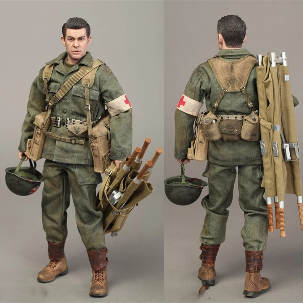 

DID 1/6 Scale WWII A80126 77th Infantry Division Medic Dixon Male Solider Action Figure with Weapon Model for Fans