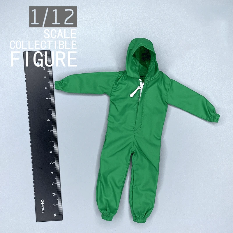 

1/12th Sodier Green Clothes Trendy Jumpsuit Model for 6" Figure