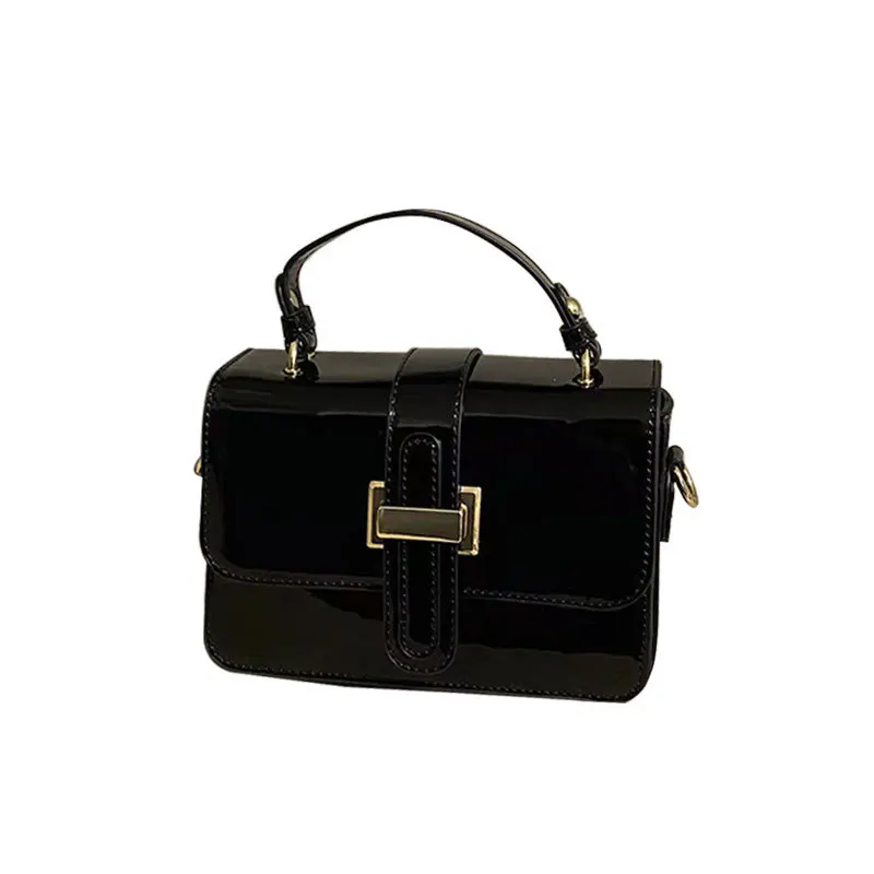 Shopping and Traveling Korean Version Fashion niche Simple Women's Handbag 2023 New Bright Face Versatile Crossbody Bag Trend