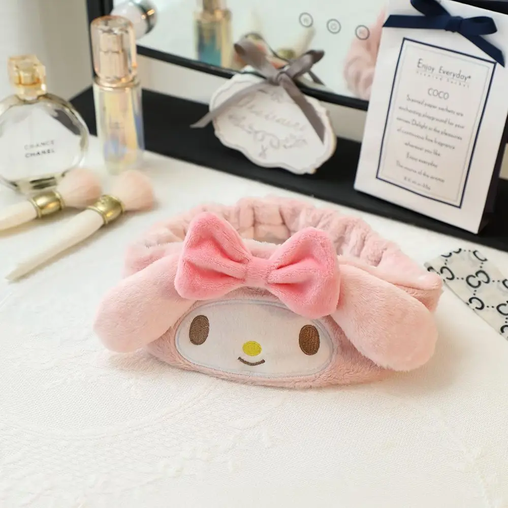 Фото Аниме-повязка для волос Kuromi, повязка на голову My Melody, аксессуары для волос, повязка для йоги Cinnamoroll, повязка для умывания и макияжа с защитой от скольжения, подарок №2