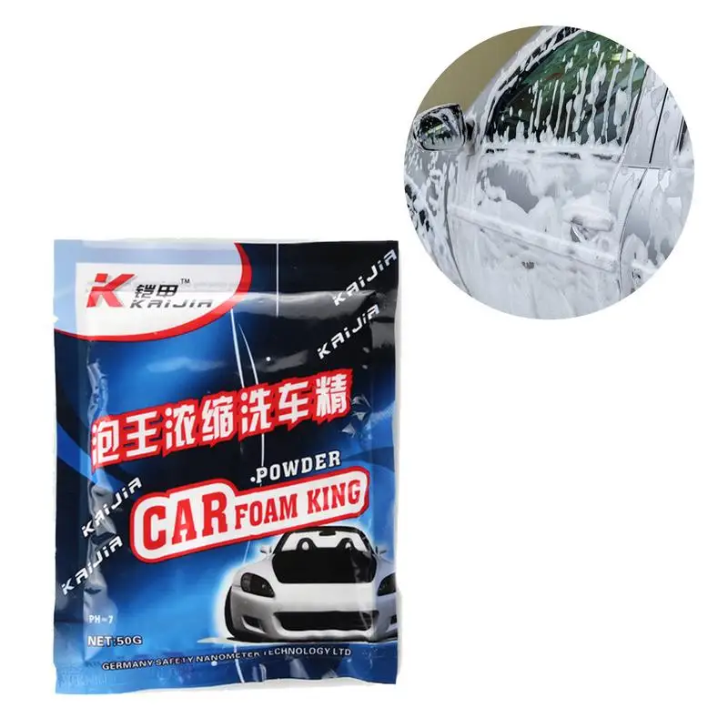 

Foaming Car Wash Soap Car Cleaning Supplies Deep Cleaning Concentrated Detergent 1.8 Oz Cleaner Powder Car And Truck Wash Auto