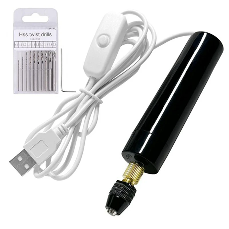 

Electric Resin Drill Set Multi-Purpose Pin Vise Hand Drill Resin Supplies Black Metal For Resin,Wood, Jewelry, Plastic