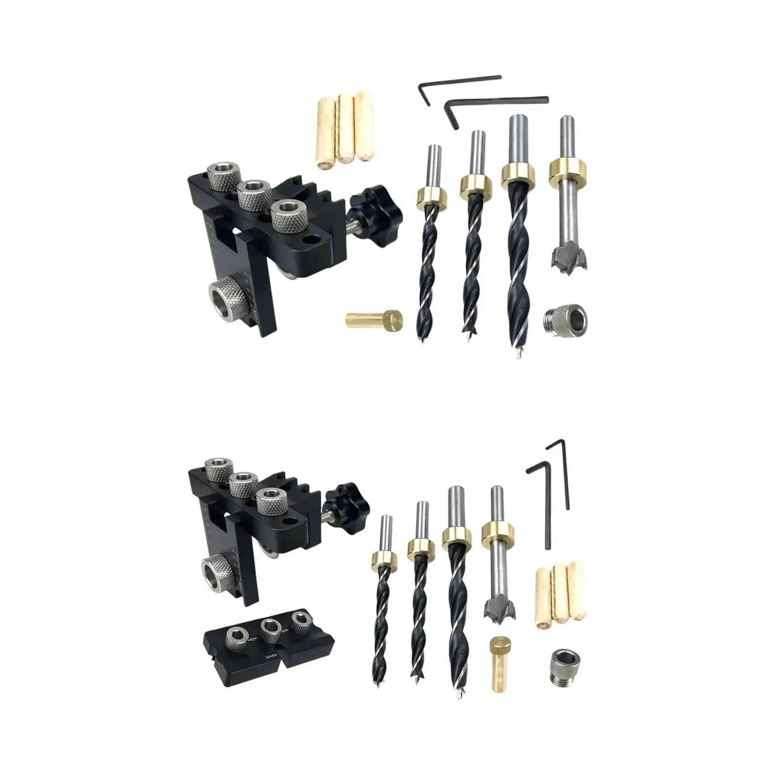 

Dowel Drill Joinery Pocket Hole Bit Carpentry Locator Jig Woodworking Self Centering Dowel Drill Guide for Crafting Carpenters