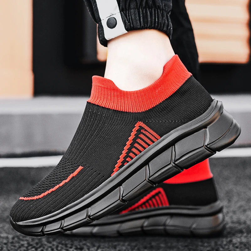 

Men's Casual Sneakers Breathable Mesh Knit Sock Sneakers Men Comfortable Walking Moccasins Socks Shoes Women Tenis Basket Femme
