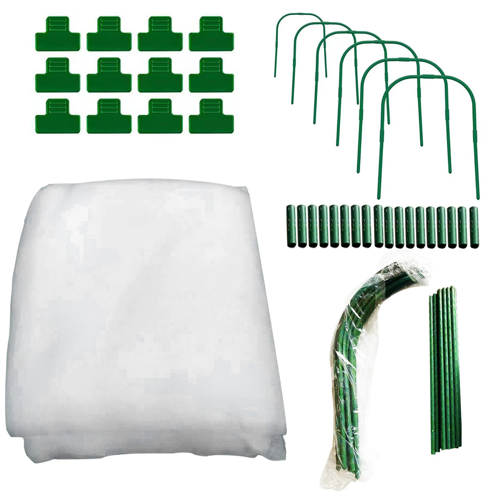

New Garden Vegetable Insect Net Set Cover Plant Flower Care Protection Network Bird Insect Netting Control Mesh Garden Hoops