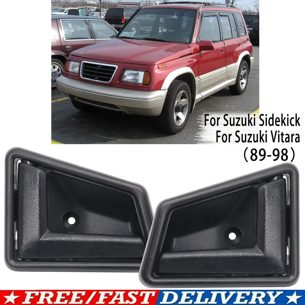 

2X Black Car Door Handle For 1989 - 1998 Sidekick