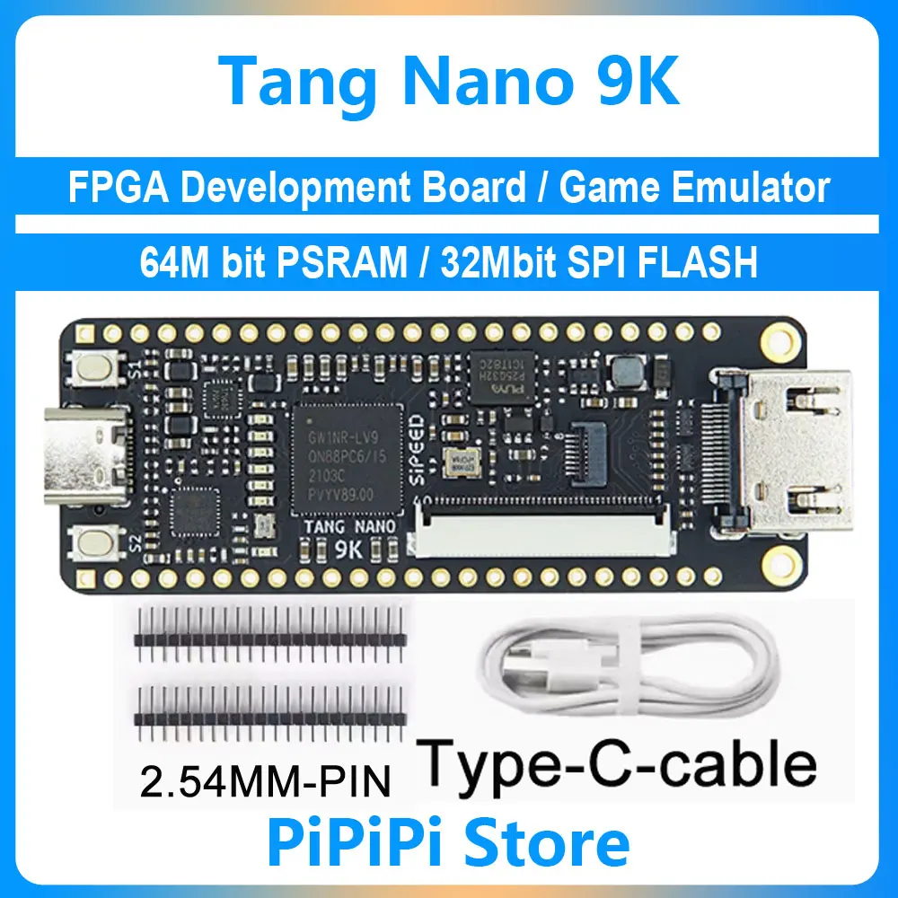 Фото Sipeed Lichee Tang Nano 9K FPGA MINI Развивающая настольная игра Эмулятор GOWIN GW1NR-9 RISC-V HDMI فا v Дополнительно с комплектом экрана №1