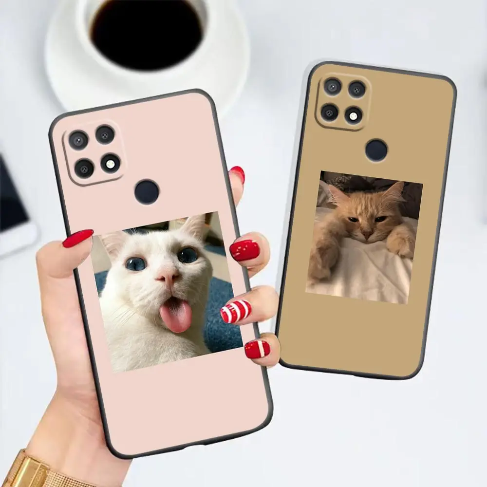 

Cute Charming Cat Kitty Animal Cartoon Case For Oppo Realme 9 9Se 9i V25 8 8i 7 7i 6 6i 6s 5 5i 5s C17 Pro Speed Narzo 5G Cover