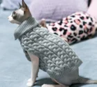 Свитер для домашних животных, одежда для кошек спайнкс, теплый шерстяной свитер на осень и зиму, одежда для маленьких собак