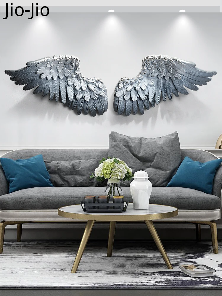 

Nordic Luxury Large Wings 3D Room Decor Modern Aesthetic Feather Painting Living Room Home Wall Decoration Sofa Background