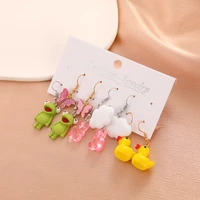 anime accessories cute acrylic bears butterfly dangle earrings funny unusual resin set of woman earrings women party jewelry