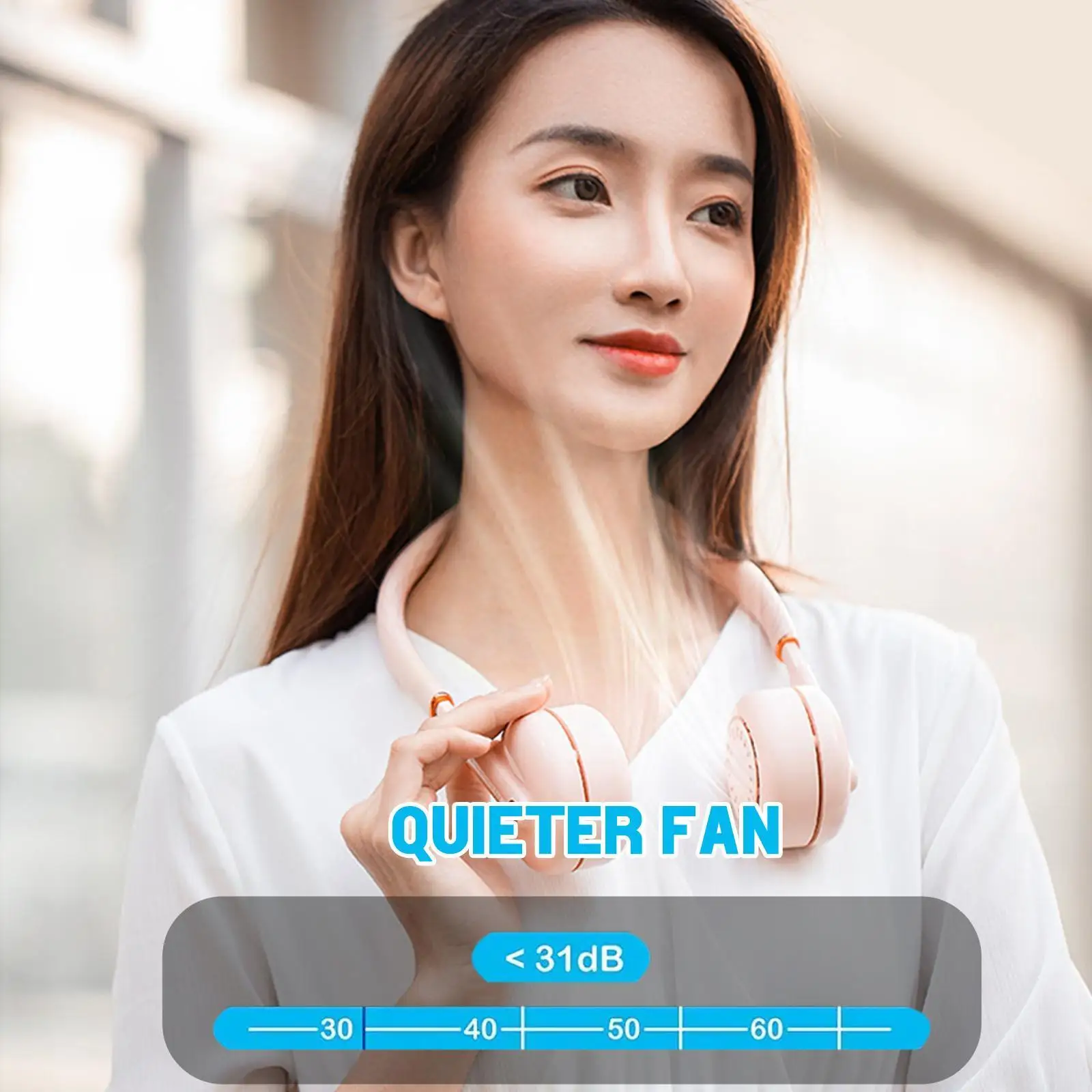 

Mini Neck Fan Portable USB Rechargeable Mute Sports NeckFans for Outdoor Ventilador Portatil Abanicos Cooling Z2E9