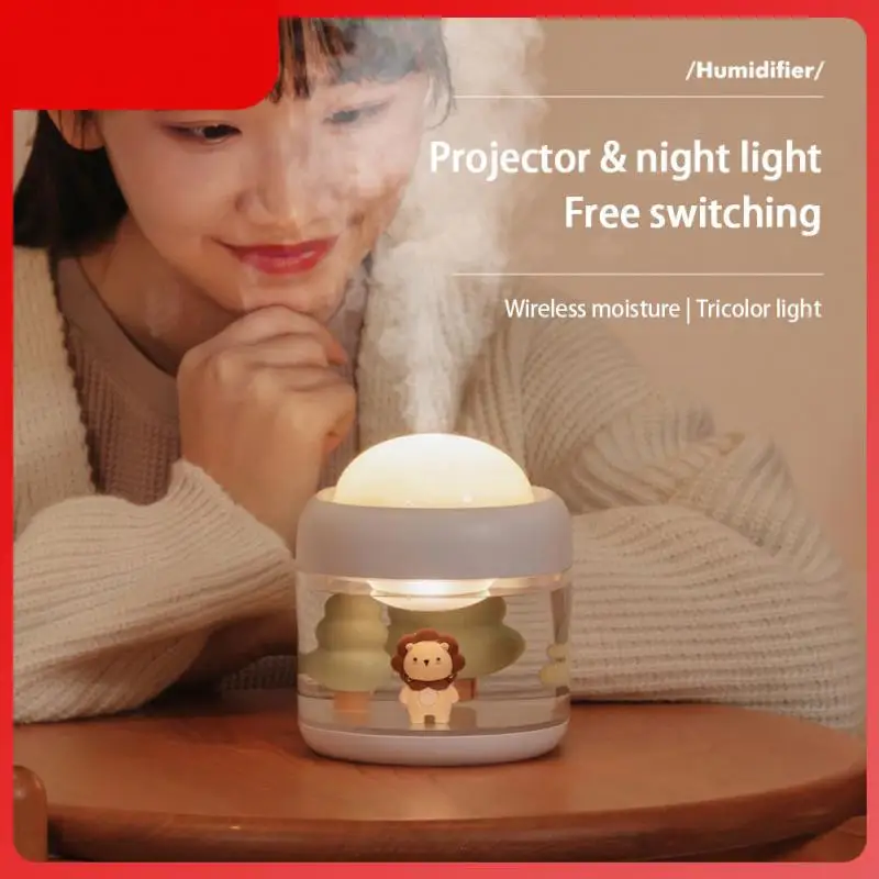 

500ML Air Humidifier Projection Rechargeable Sprayers Projection Night Light Essential Oil Diffusers Steam Maker