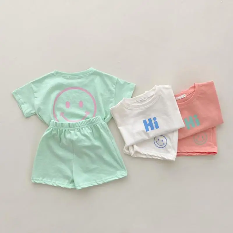 

2 шт., футболка с коротким рукавом и шорты для мальчиков и девочек