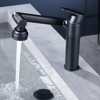 bathroom single handle hot cold water sink mixer tap stainless steel black paint basin faucets single hole tapware