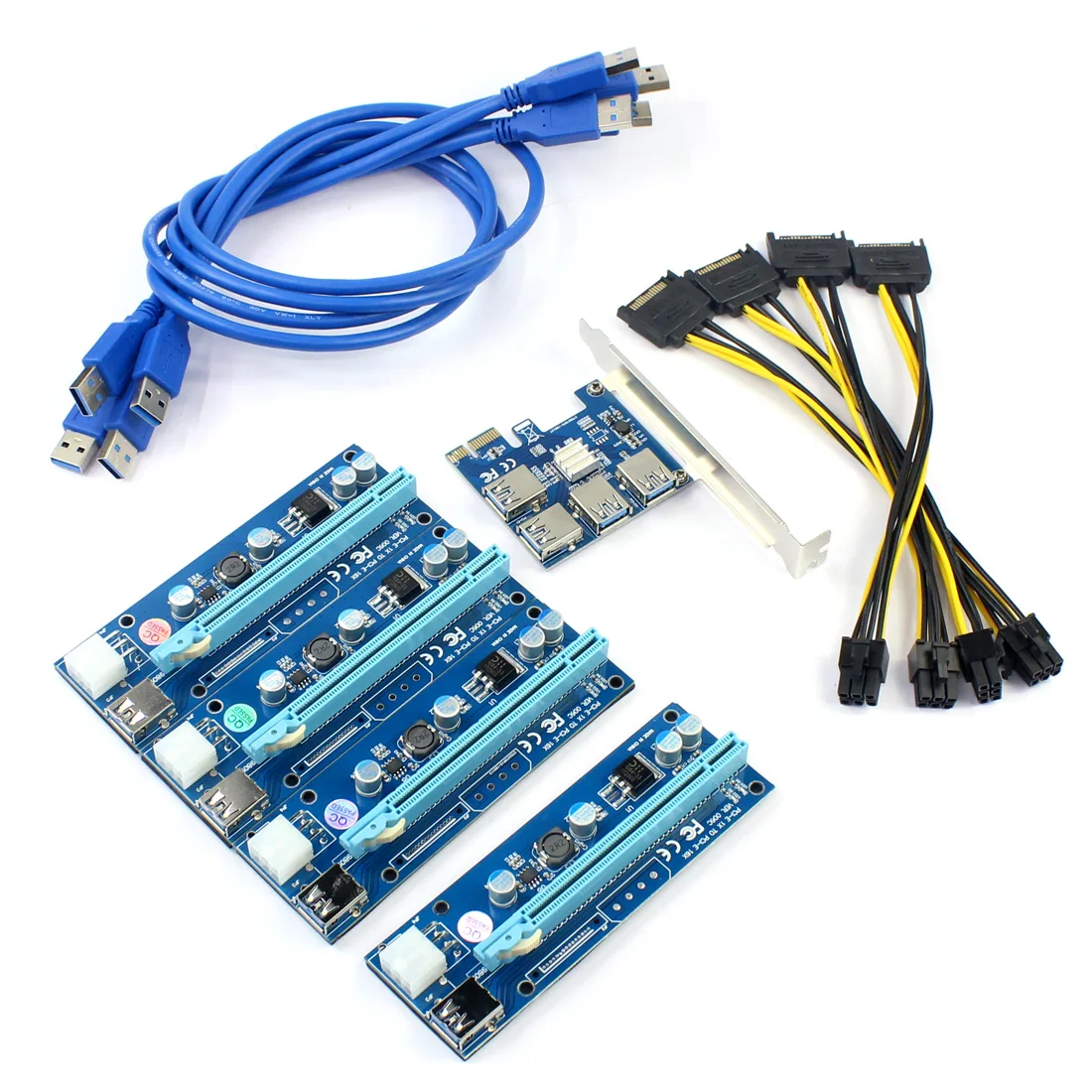 

Переходник для Райзер-карты USB 3,0 PCI-E Express от 1x до 16x, переходник Pcie 1 до 4 USB, видеокарта для майнера BTC, Litcoin