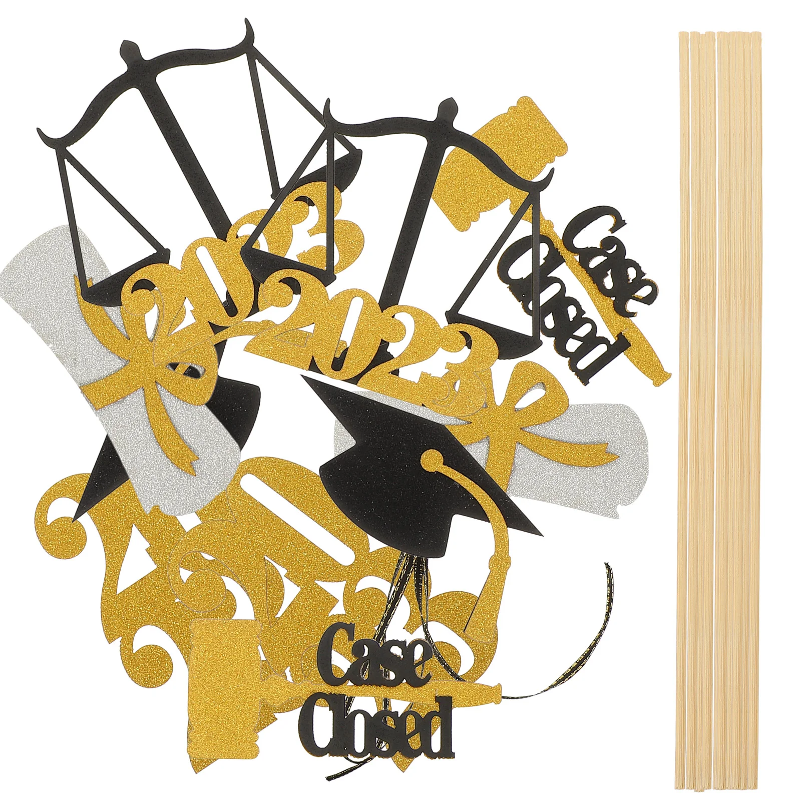 

1 Set Graduation Decorations Graduation Centerpiece Stick Table Centerpiece Decor for Graduation