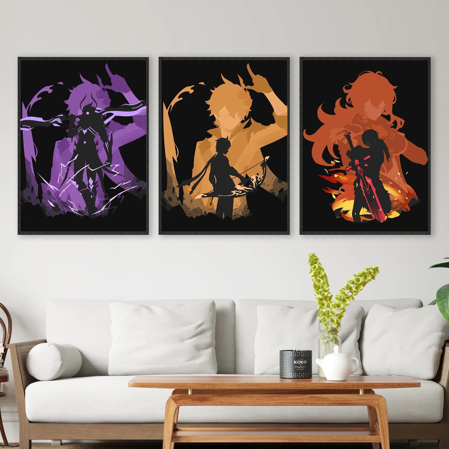 

Modern Home Decor Classic Genshin Impact Game Bedroom Bar Cafe Mural Wall Art Posters Anime Figure Canvas Painting Fashion YS01