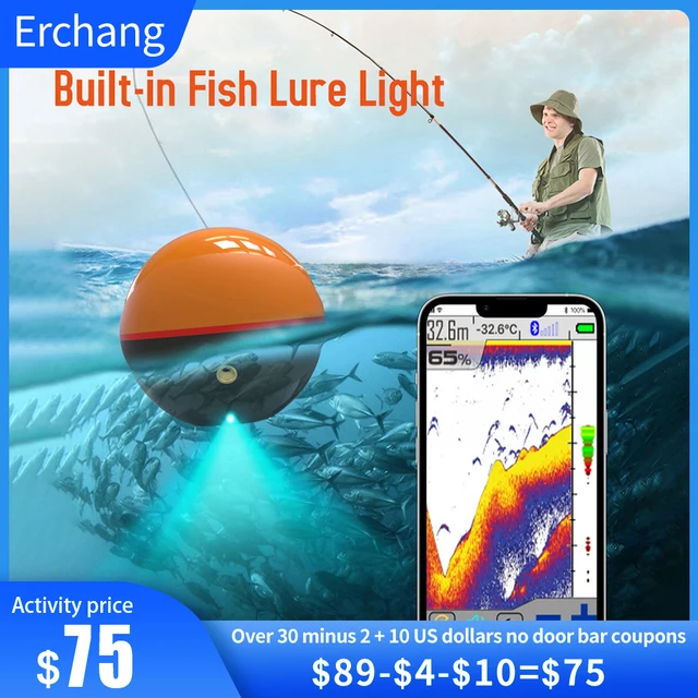 Erchang  F68 GPS Portable Sonar Wireless Fish Finder IOS and Android Echo Sounder Fish Finder Suitable for Lake and Sea Fishi 1