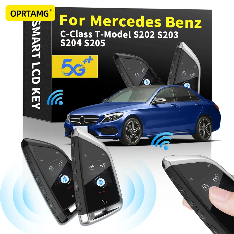 

Modified LCD screen smart car key key chain key shell For Mercedes Benz C-Class T-Model S202 S203 S204 S205 2000-2020 2021 2022